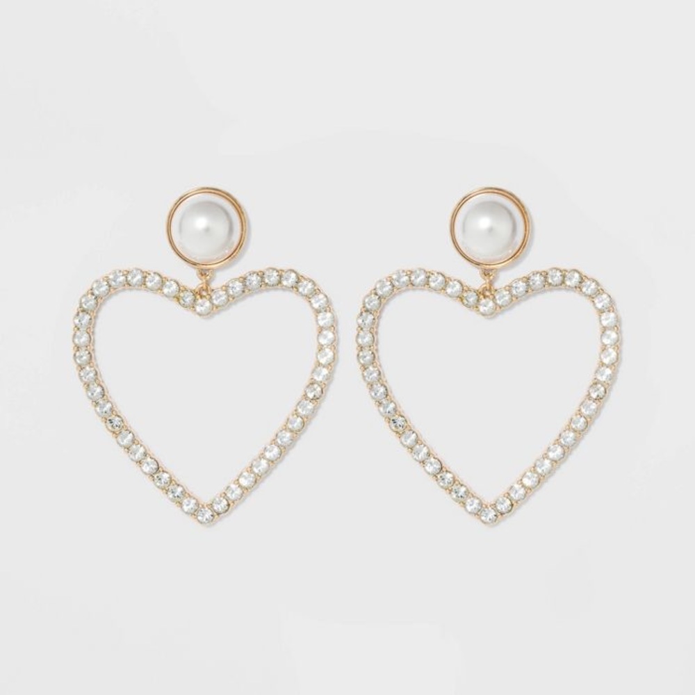 Bauble Bar Heart Earrings